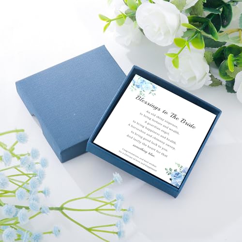 Image of Something Blue Gifts for Bride to Be Bridal Shower Gifts Charm Wedding Pin for Her Wedding Keepsake Brooch