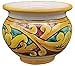 Sicilia Bedda - VASO IN CERAMICA SICILIANA - Decorazione Maioliche - Prodotto Artigianale di Alta Qualità - DIAMETRO 10 CENTIMETRI (Maioliche Verde e Rosso)