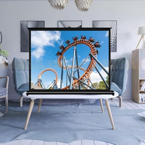 Pantalla Retráctil de Proyección de Escritorio 20 pulgadas 16:9 miniatura 2