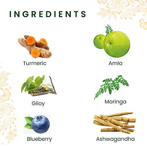 Image of Roshi ImmuniCare Tea | 25 Teabags| Immunity Boosting Green Tea enriched with The Goodness of Turmeric, Amla and Blueberry (Pack of 2)
