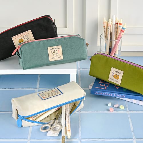 Image of Monolike Unmatched Friends Block Pencil Case, Black - Pencil Pouch, Portable Pencil Bag, Pencil Case, Office Pouch case, Soft