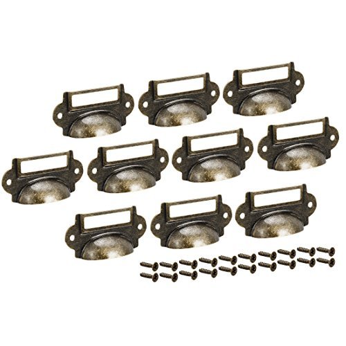 Bronze Cup Drawer Pulls Kitchen Cabinet Handles Tone, 57Mm Hole Centers, 10 Pcs