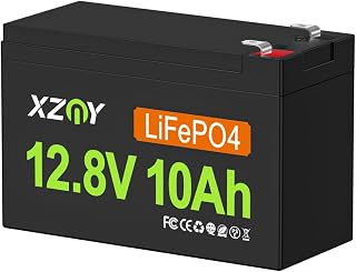 12V 10Ah LiFePO4 Battery, 4000+ Cycles 12V 10Ah Lithium Battery Built-in 10A BMS, 12 Volt 10Ah Perfect for Ham Radio, Deer Feeder, Lighting, Solar Projects, UPS Battery, Replacement SLA, Scooter