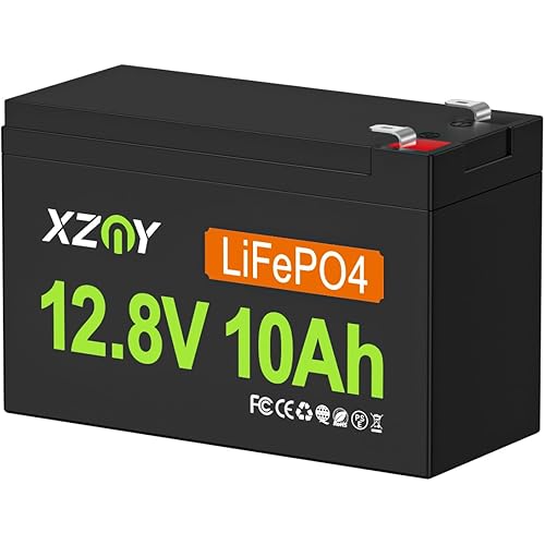12V 10Ah LiFePO4 Battery, 4000+ Cycles 12V 10Ah Lithium Battery Built-in 10A BMS, 12 Volt 10Ah Perfect for Ham Radio, Deer Feeder, Lighting, Solar Projects, UPS Battery, Replacement SLA, Scooter