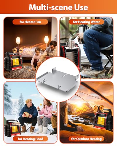 HIDALIFE Wood Stove Fan Holder for Heater, Big Tray for Fireplace Fan and Heated Stuff Water Cup and Food, Propane Heater accessories for Outdoor Camping Tent - Thumbnail 6