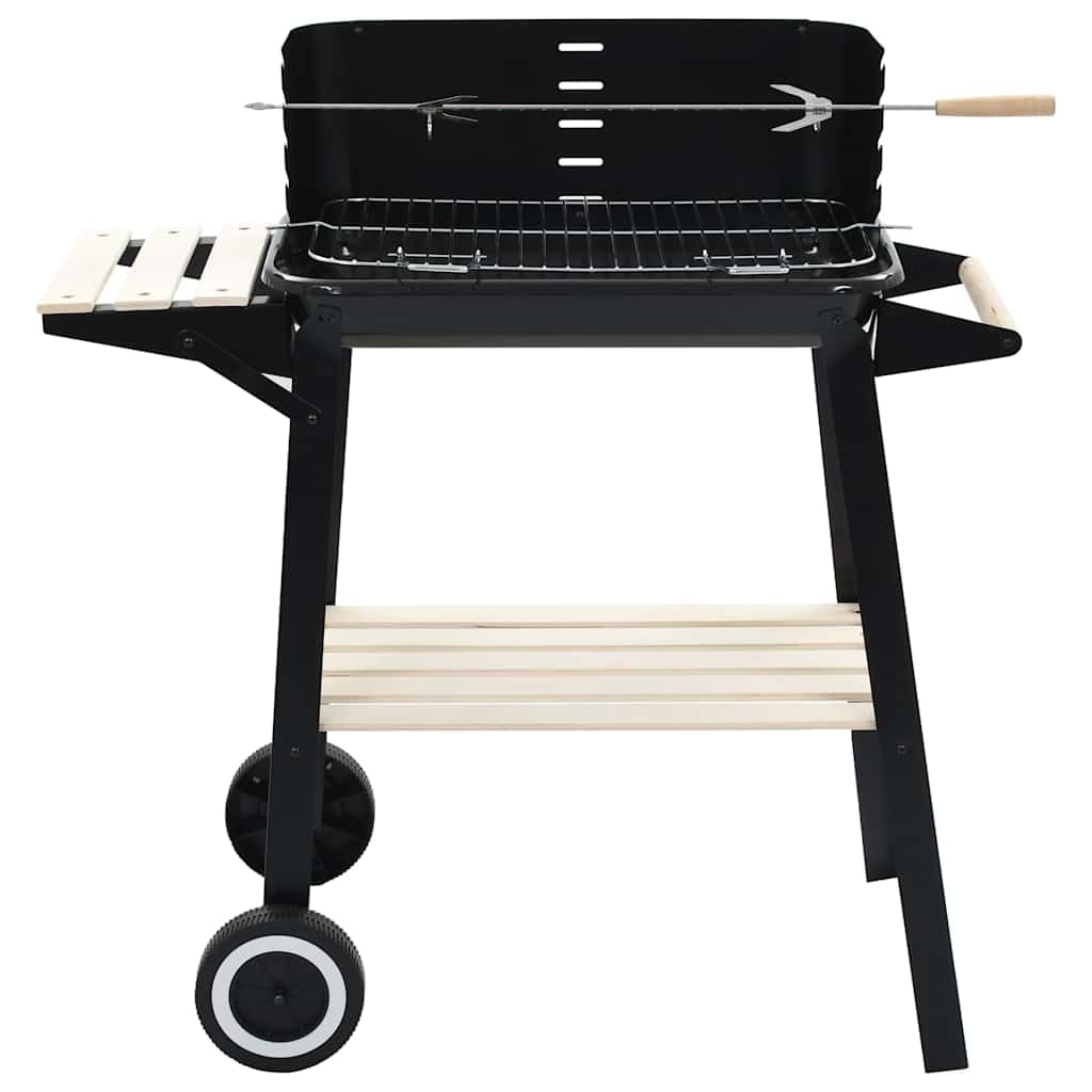 Grill na węgiel drzewny z kółkami