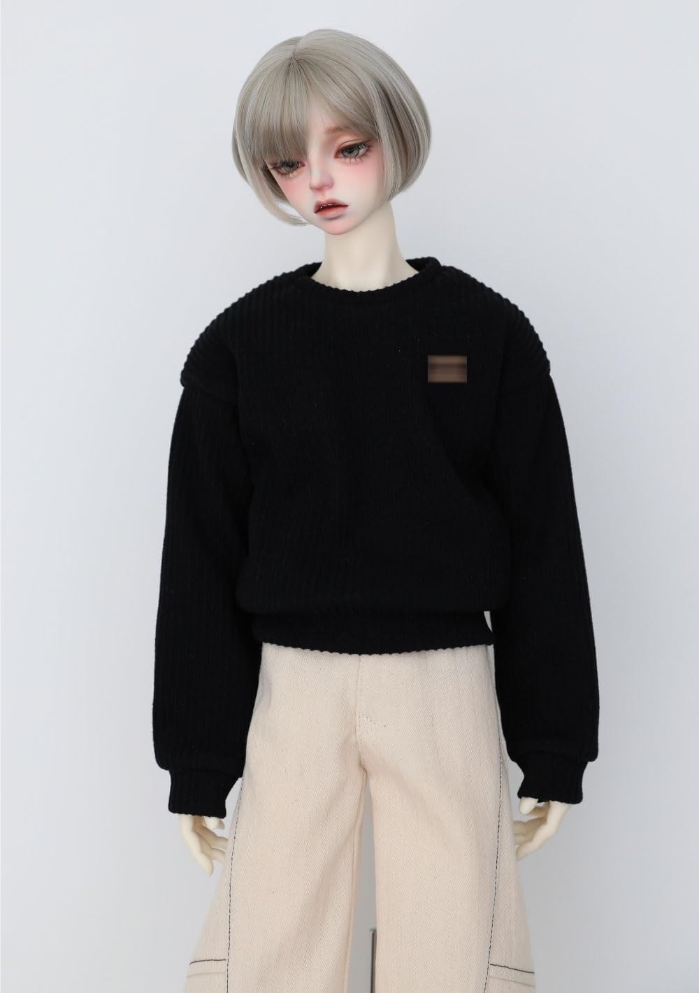 Doll Clothes Casual Basic Knitted Sweater for 1/3 1/4 BJD Dolls Accessories(Gray,1/3)