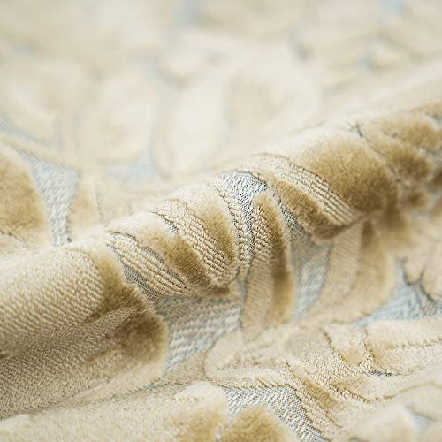 Alerfa 18 X 18 Inch Beige Square Maple Leaf Pillow Embroidery Cut Velvet Cushion Case Luxury Modern Lumbar Throw Pillow Cover Decorative Pillow For Couch Sofa Living Room Bedroom Car #TOP4