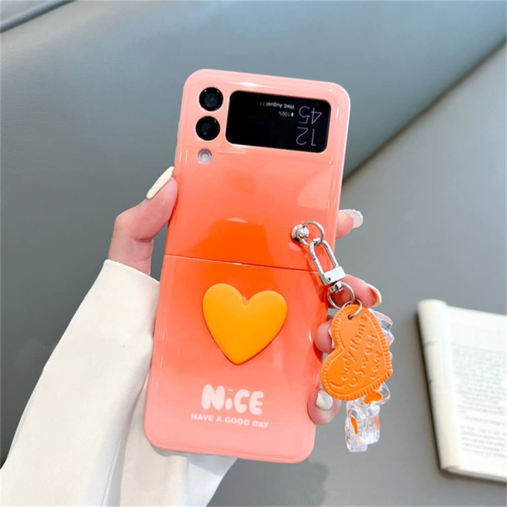 Samsung Galaxy Z Flip 4 case mignon pendentif cœur 3G - 5