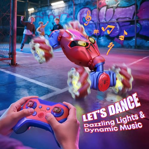 Image of Veeniix V993 Gesture Sensing RC Stunt Car, 4WD Remote Control Spider Toy Car for Boys 8-12, Hand Controlled All Terrain Drift Car with 360 Rotation, LED Lights & Music, Birthday Gift for Kids