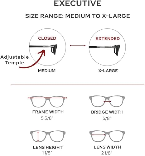 Miniatura 5 de Clic Reader Gafas XXL Negro Llanta Completa Magnética Gafas de Lectura +3.00