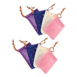FOMIYES 16 Pcs Soap Bag Foaming Net Natural Soap Saver Bag Face Natural Loofa Exfoliating Meshes Sisal Soap Bags Soap Saver Pouch Bathroom Soap Bag Bubble Soap Drawstring Bath Ball Nylon