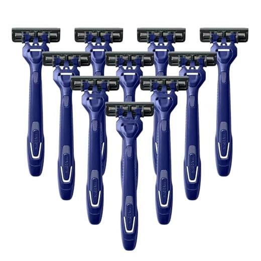 Harry's Men's Disposable Razors, 3-Blade Razors with Lubricating Strip and Pivoting Head, 10 count