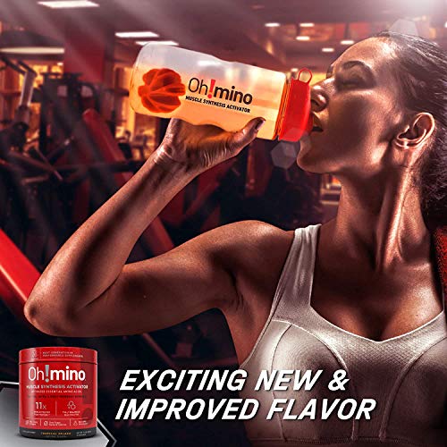 Oh!Mino Muscle Synthesis Activator Tropical Splash Flavor (Caffeinated, 40 Servings 280Grams) Amino Acids Supplement, Electrolytes Powder Supplement, Pre & Post Workout Recovery Drink – Oh!Nutrition #TOP6