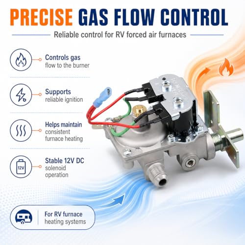 Image of AITKEN 31098 RV Furnace Gas Valve Kit for Atwood & Dometic | Fits Atwood & Dometic Furnaces; Replaces 31098 /38611