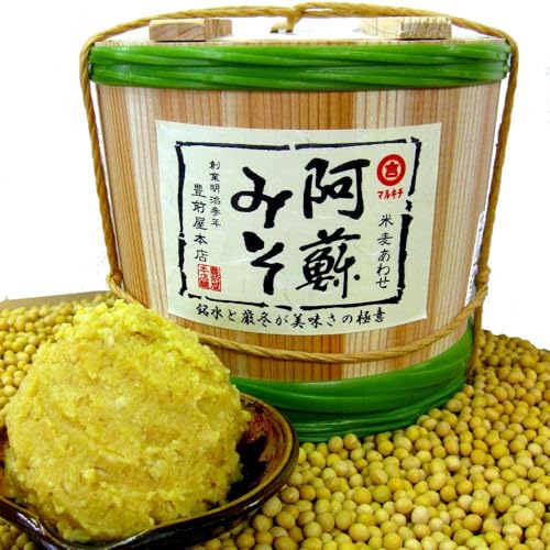 阿蘇のあわせ味噌 2.8kg 木樽入り 中甘口 米麦あわせ味噌 味噌