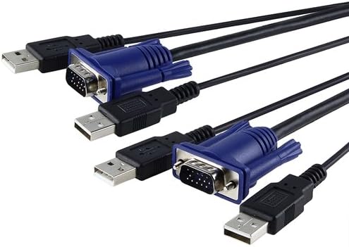 Syba SY-KVM20051 USB Interface, 2x Ports Cable KVM Switch, Compact Design, Video up to 2048x1536 Pixels, with Wired Remote Switch