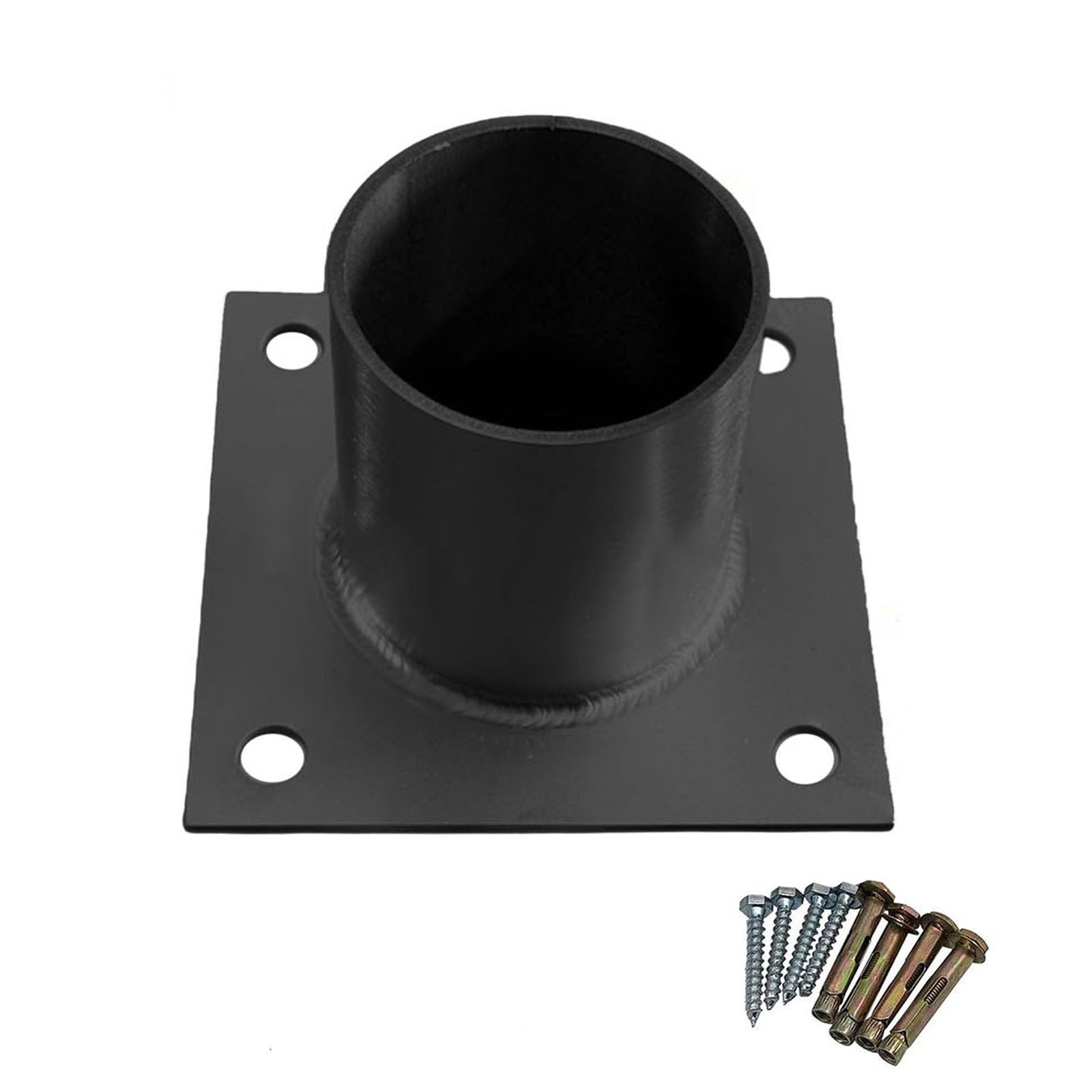 Base de soporte circular para postes, base duradera y versátil para carteles, buzones, hormigón y cubiertas (paquete de 6)