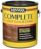 Minwax 672030000 Series 67203 1G Satin Acorn Brown Complete 1-Step Floor Finish, 1 Gallon