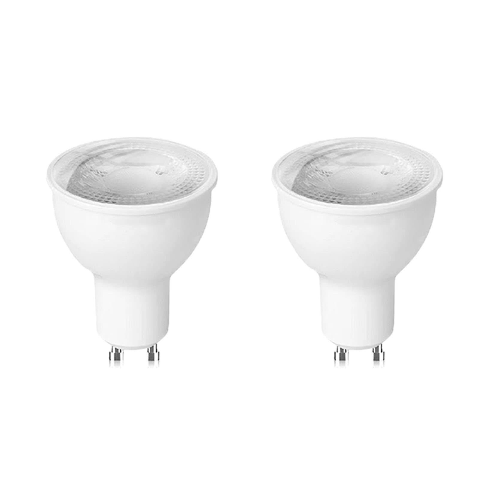 Bombillas LED Inteligentes,[2 Pack] Foco GU10 RGB Regulable/Lámpara Colorida 4.5W 2700-6500K 350 Lúmenes Funciona con El Asistente De Google Alexa,White Light