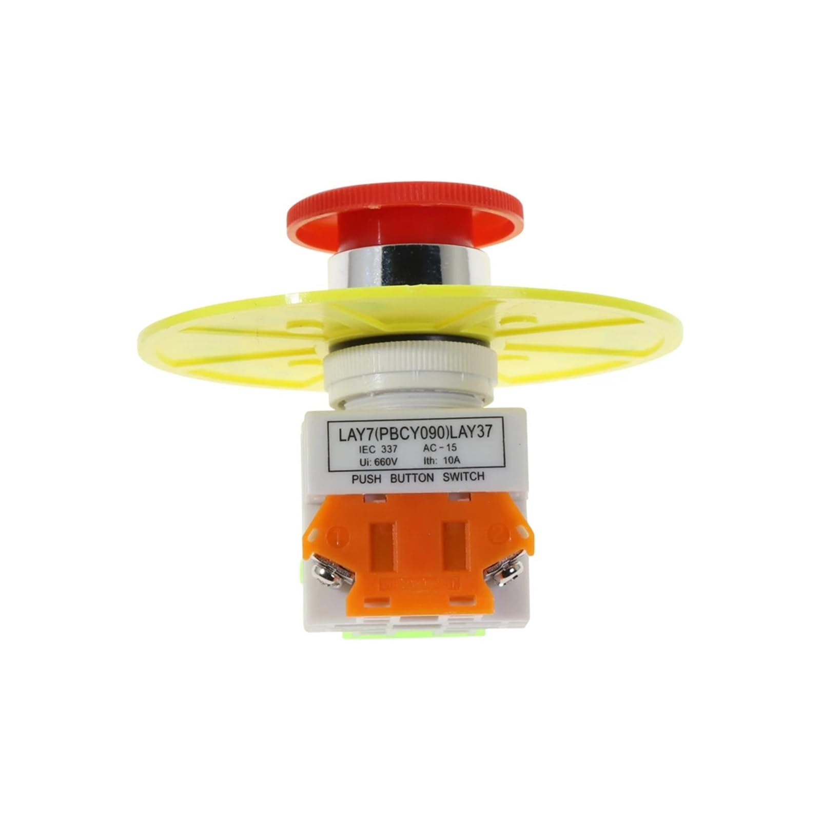 ZDVHOMCB Emergency Stop Switch AC 660V 10A Shell Red Sign Emergency Stop Mushroom Push Button Switch