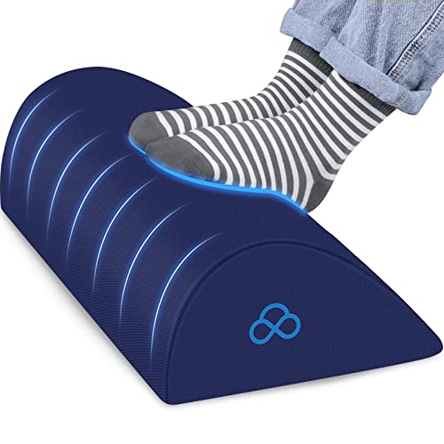 Image of StepLively Foot Rest Ergonomic Pillow for Under Desk at Work, Anti-Fatigue Footrest Support Pillow for Fatigue & Pain Relief, Comfortable for Office Chair, Car Seat & Gaming Chair - Blue