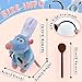 Kobataro Rat Headband Costume Spoon Hair Clip Set Shoulder Plush Toy Costume Accessories Stuffed Animal Gifts for Kids Adults
