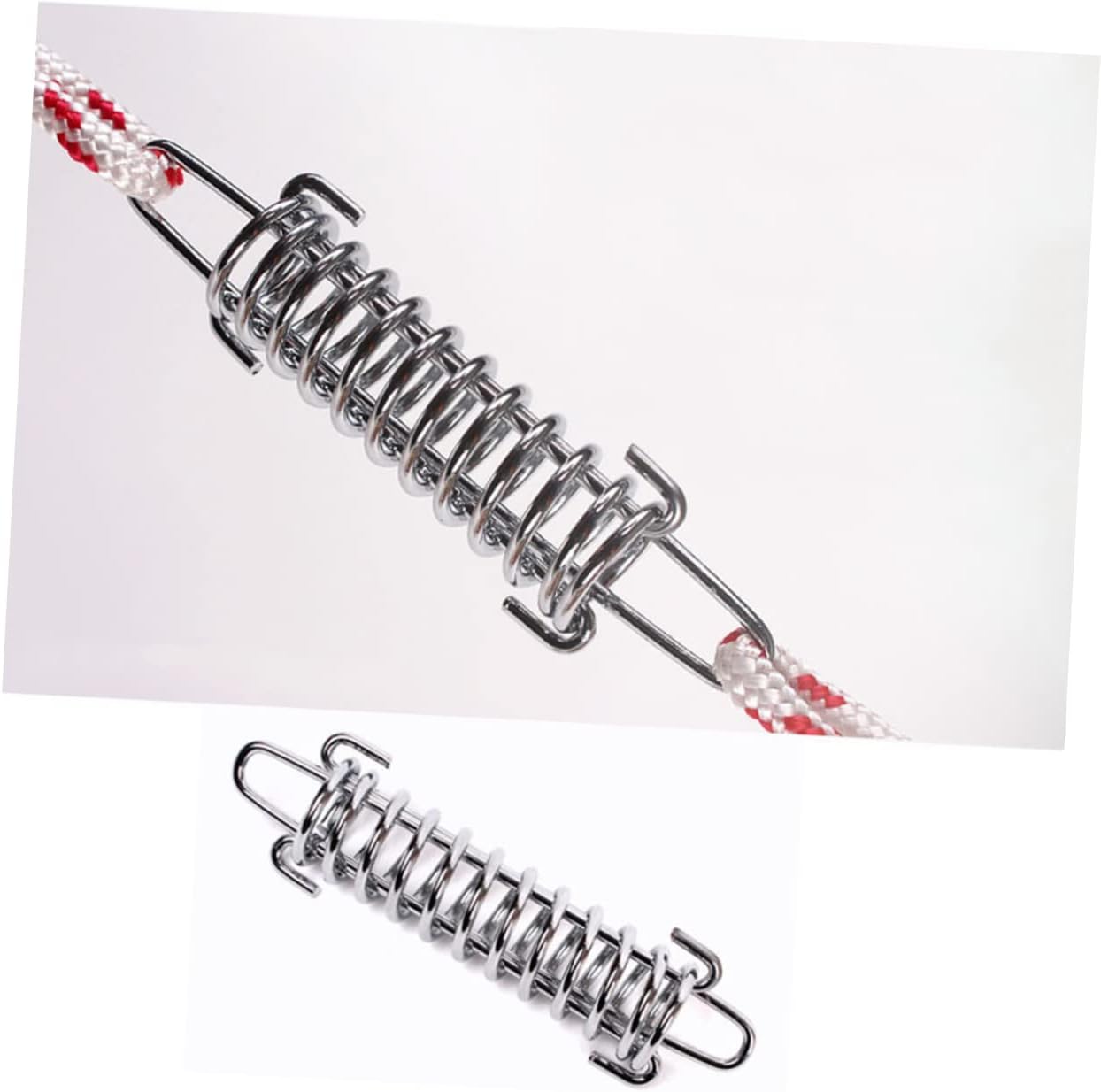 GANAZONO 5Pcs High Strength Steel Rope Buckle for Tent Wind Spring Durable Tent Wind Rope Buckle for Outdoor Camping Resistant High Elasticity Spring Hook Tensioner