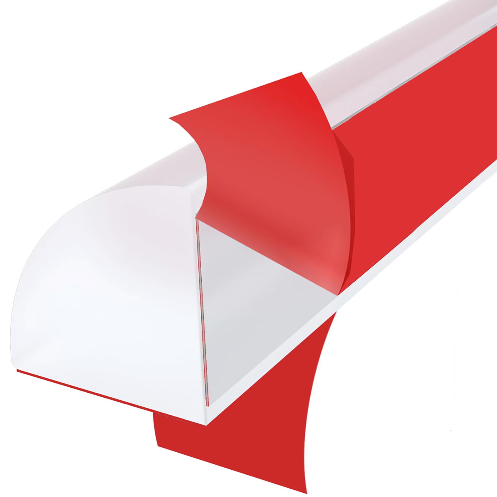 1/2″Flexible Quarter Round Molding Peel And Stick Rubber Trim Molding 13.2Ft Double-Sided Self-Adhesive Strips.DIY For Wall Seams, Floor Edges,