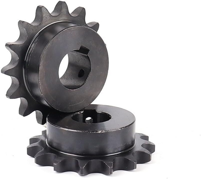 Motor Chain Drive Sprocket 1Pcs 04C Chain Gear 45# Steel 20/24/25/30/36/40 Tooth 10-20mm Keyway Bore Industrial Sprocket(20mm Keyway6x2.8mm,24 Teeth)