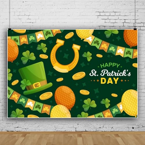 XMJJKUF Happy St. Patrick's Day Backdrop 10x8ft...