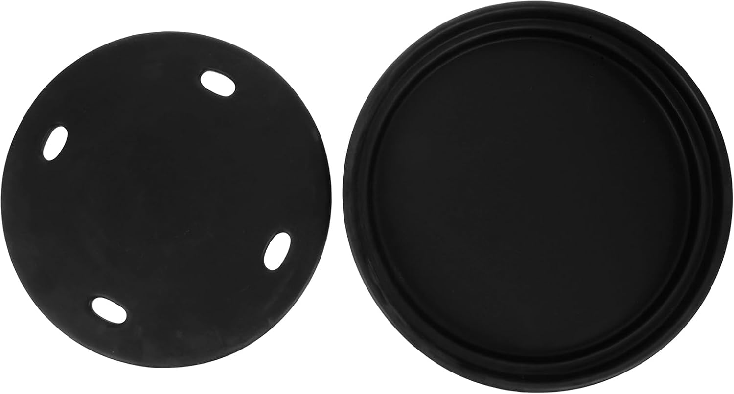 Cabilock Dry Ice Sushi Plate, 10 Inch Round Japanese Sashimi Serving Geta Platter, Plastic Dry Ice Food Serving Dish Tray for Home Restaurant and Party Use, Black