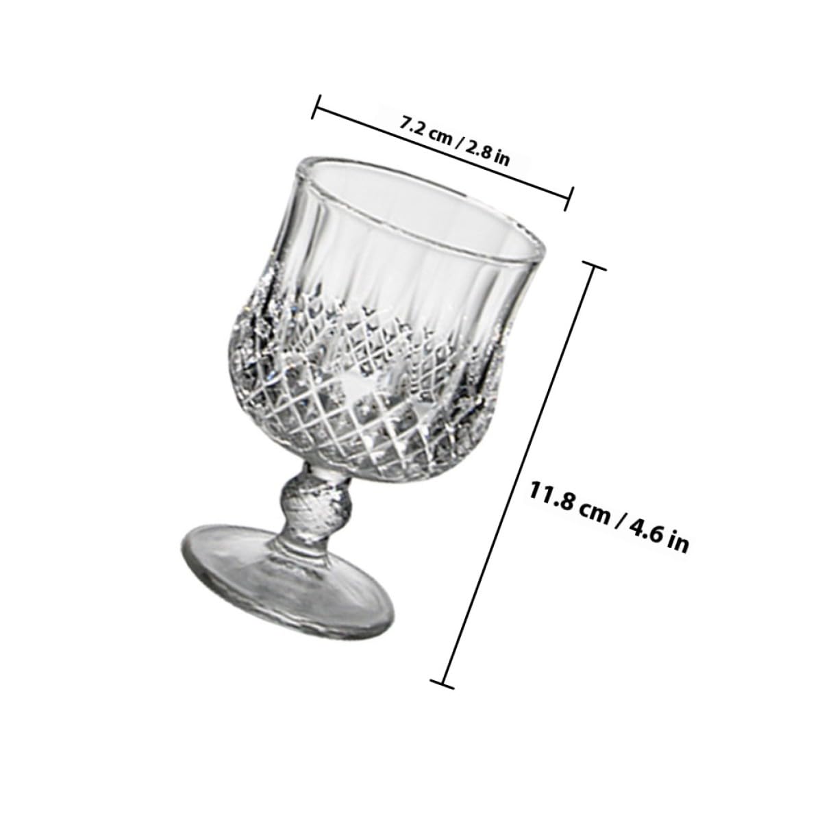 FOMIYES Copas de Vino Claro de Cristal Tallado Diseño Diamante, 4 Piezas, Copa de Cóctel Transparente para Hogar y Hotel, Ideales para Fiestas y Degustación de Vino