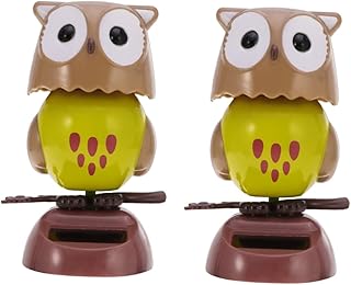Abaodam 2 Peças Decoração De Mesa De Jantar De Carro Brinquedos Infantis Figura De Dança Brinquedo Coruja Ornamento Decoração Balançando Cabeças Ornamento De Carro Balanço Decoração De