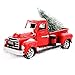 WENXUAN Vintage Red Truck Decor 6.7" Handcrafted Red Metal Truck Car Model for Christmas Decoration Table Decoration