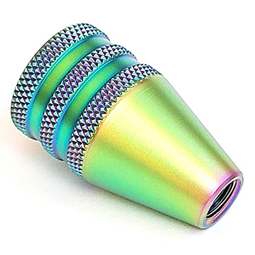 Bolt Knob 5/16"-24 Stainless Steel - Diamond Knurl Grooved Rainbow Pearl PVD Coated - for Remington 700, Howa, Savage, Winchester M70 and All Bolt Handles Thrd in 5/16"-24