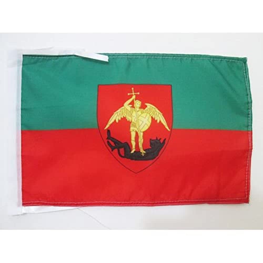 AZ FLAG, City of Brussels Flag, 18'' x 12'', 100% Polyester Bruxelles Small Banner with Two Cords, Fade Resistant