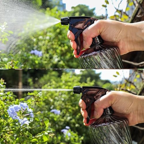 Image of OFFIDIX Fine Mist Plant Mister,Handheld Pressure Glass Spray Bottles,0.45L /15.22oz Watering Can with Adjustable Nozzle for Outdoor Indoor Gardening and Cleaning Work(Diagonal Light Green)