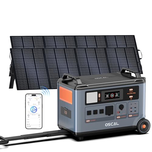 Image of PowerMax 6000 Solar Generator, 120 /240V Split Phase Voltage 6000W AC Outlets (9000W Peak), 3600Wh Power Station Expandable to 57.6kWh, Emergency for Home (PowerMax 6000(3600Wh)+2x200W)