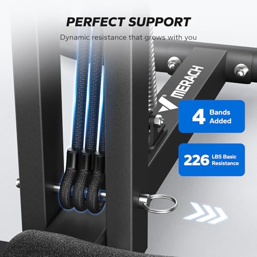 MERACH Deep Squat Machine for Women, Adjustable Glutes Trainer Machine, Core & Leg Exercise, Push Up Board Workout Equipment at Home Gym(Black)