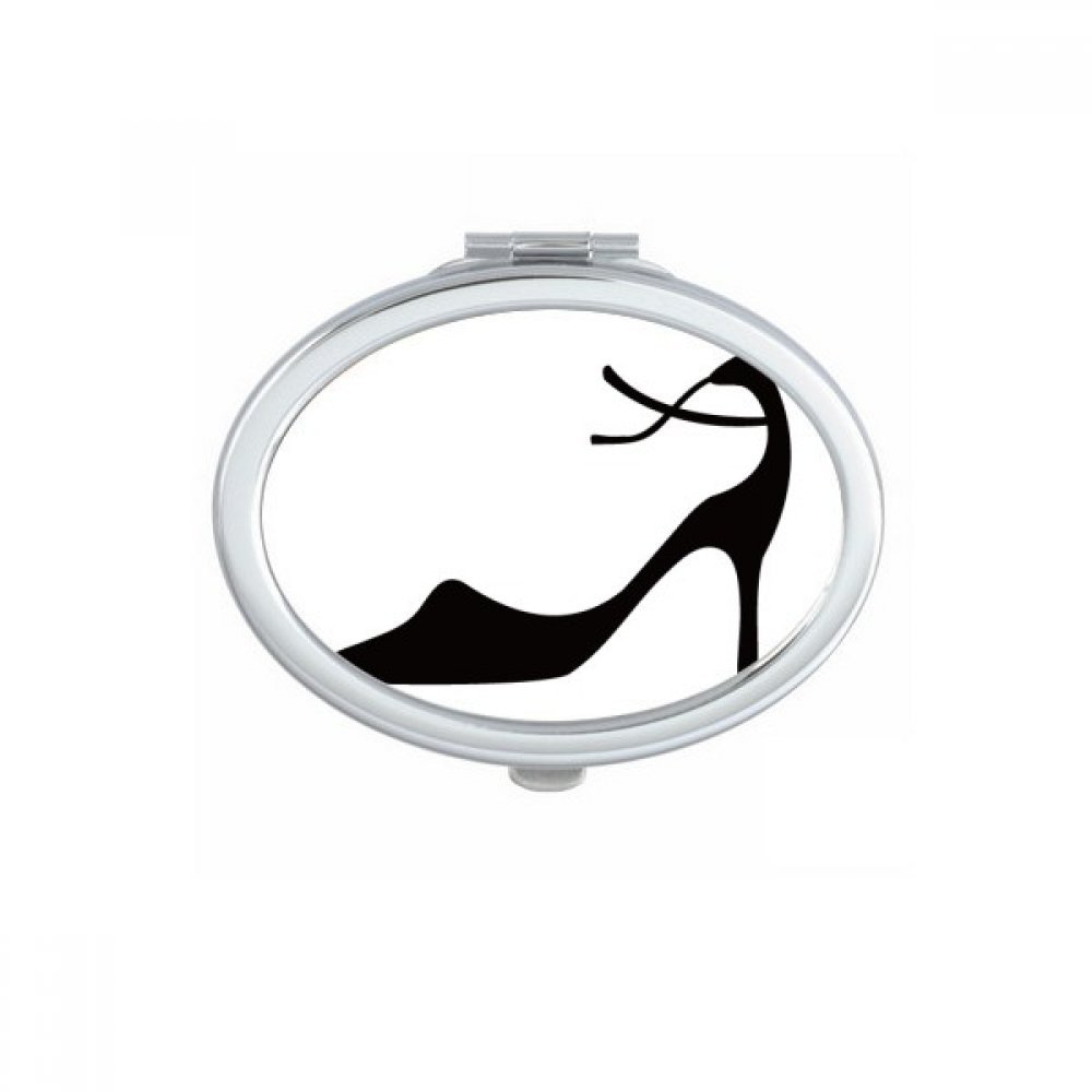Miroir de poche ovale silhouette hauts talons pour retouches express