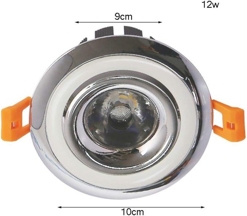 Recessed Round Integrated Ultra Slim Down Lights 12W Energy Saving LED Recessed Ceiling Light Indoor Lighting Ultra Bright COB Spotlight Anti-Glare Eye Protection Downlight Integrated