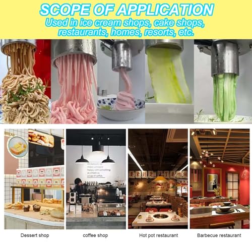 HCAUYNN Metall-Softeis-Nudelpresse Mit 4 Austauschbaren Platten, Professionelle Softeismaschine FüR Restaurant/KüChe – Bild 6