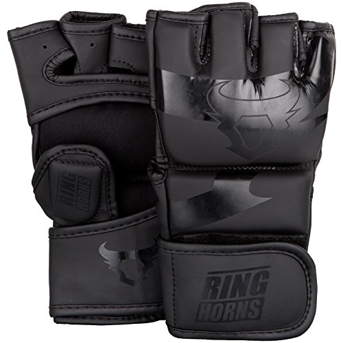 Gants de MMA Ringhorns Charger noir pour entraînement en club S