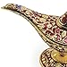 AVESON Classic Vintage Collectable Rare Legend Aladdin Magic Genie Costume Lamp Home Table Decoration & Gift, Golden Red