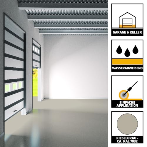 Sika – Epoxidharz Bodenbeschichtung – Sikafloor Garage - Kieselgrau (RAL7032) – Für Garagen, Keller, Hobbyräume – Beständig – 6 kg