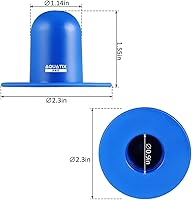 Vista 3 de Aquatix Pro 6 tapones de orificio para bomba de piscina, para piscinas sobre el suelo Intex, Bestway, Coleman y Summer Escape, tapones de pared