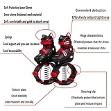 Jumps Shoes Kangaroo Jumping Shoes, Kids Teen Fitness 2 In 1 Roller Skates Bouncing Shoes, 3 Sizes (Color : Black+red, Size : 31-34) - Image 4