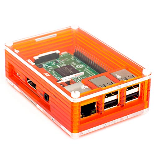 Pibow 3 (Raspberry Pi 3, 2, B+) Tangerine
