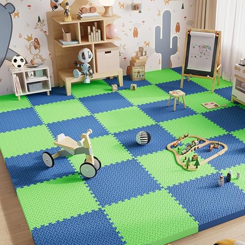 Baldosas sensoriales de Espuma Suave - Baldosas de Suelo entrelazadas, 30 x 30 x 2,5 cm, tapete de Juego Tipo puzle extragrueso
